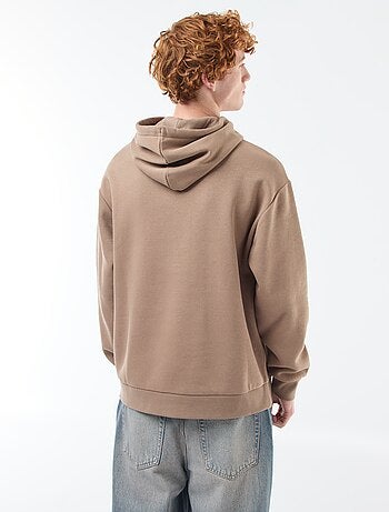 Sweatshirt em moletão com capuz