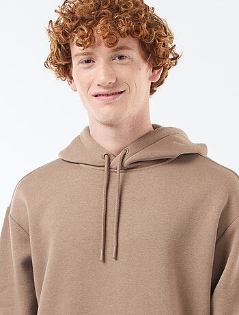 Sweatshirt em moletão com capuz