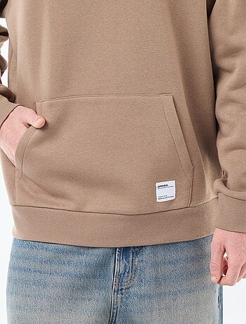 Sweatshirt em moletão com capuz