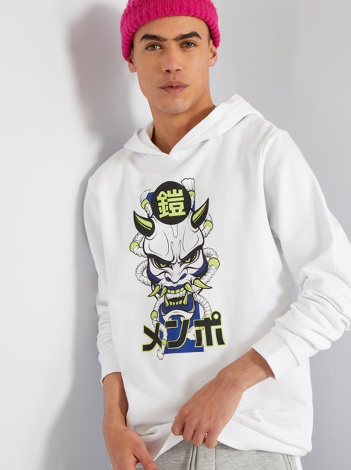 Sweatshirt em moletão com capuz com estampado - Kiabi