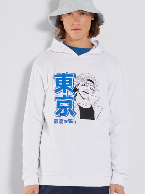 Sweatshirt em moletão com capuz com estampado - Kiabi