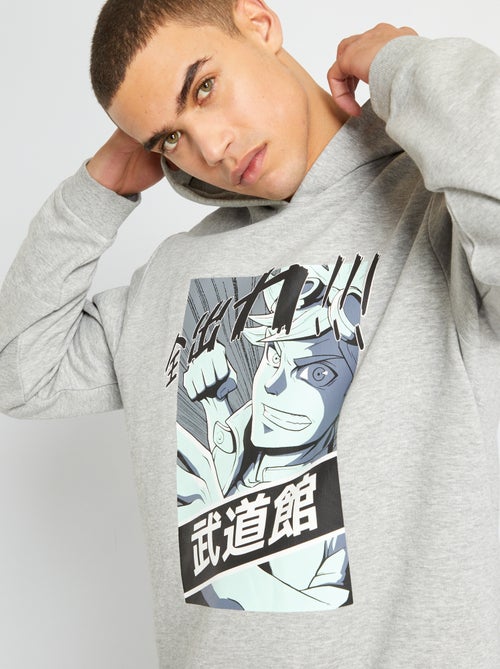 Sweatshirt em moletão com capuz com estampado - Kiabi