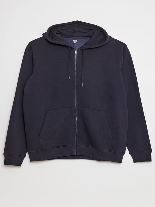 Sweatshirt em moletão com capuz e fecho de correr - Kiabi