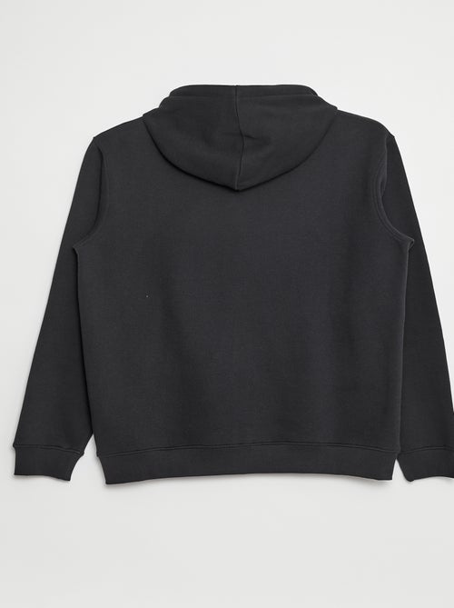 Sweatshirt em moletão com capuz e fecho de correr - Kiabi