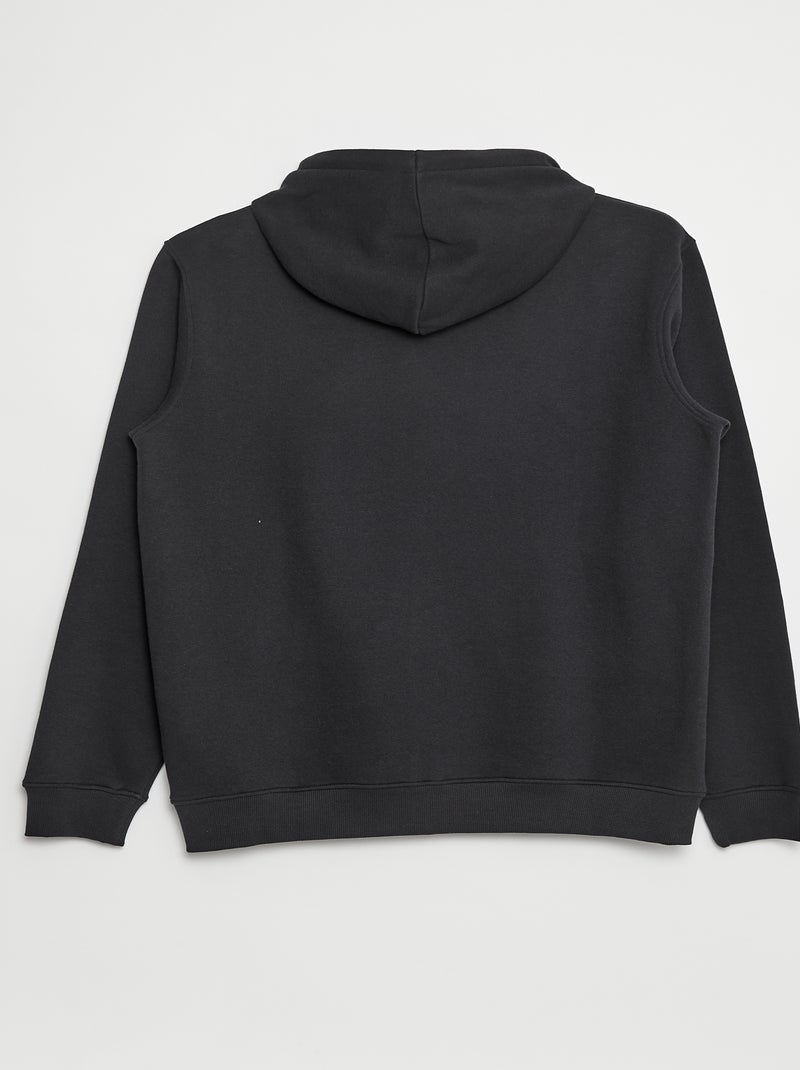 Sweatshirt em moletão com capuz e fecho de correr Azul - Kiabi