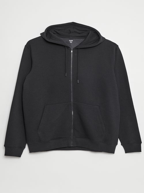 Sweatshirt em moletão com capuz e fecho de correr - Kiabi
