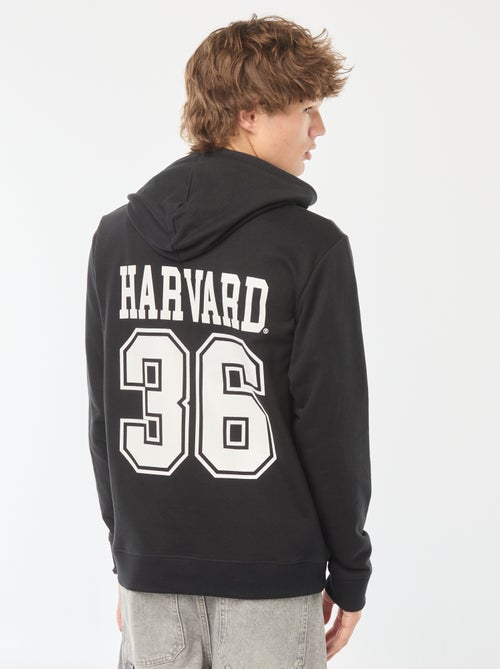 Sweatshirt em moletão com capuz 'Harvard' com estampado frente/verso - Kiabi