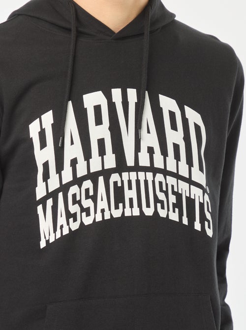 Sweatshirt em moletão com capuz 'Harvard' com estampado frente/verso - Kiabi