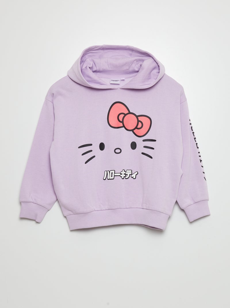 Sweatshirt em moletão com capuz 'Hello Kitty' VIOLETA - Kiabi