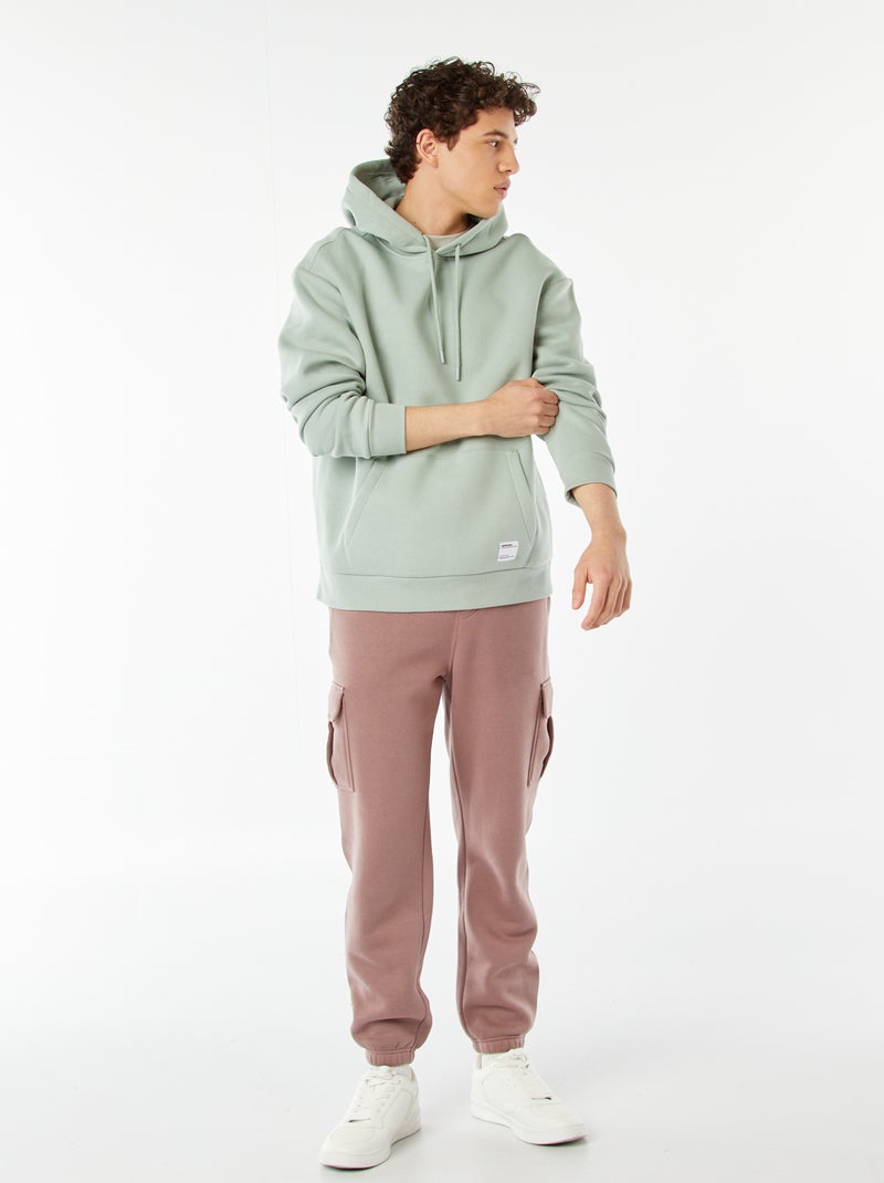 Sweatshirt em moletão com capuz Verde - Kiabi