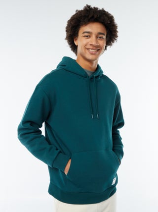 Sweatshirt em moletão com capuz
