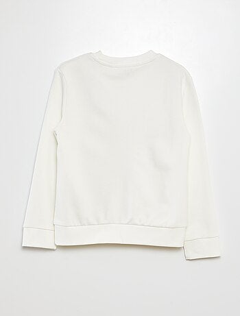 Sweatshirt em moletão com estampa à frente