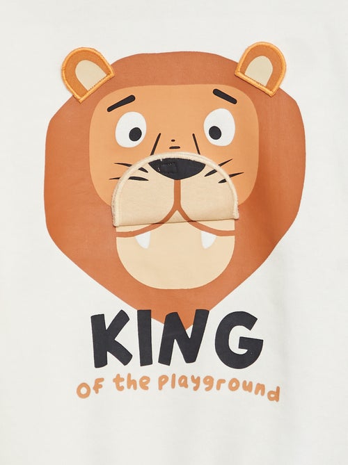 Sweatshirt em moletão com estampa à frente - Kiabi