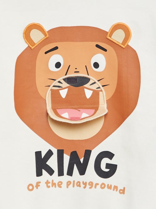 Sweatshirt em moletão com estampa à frente - Kiabi