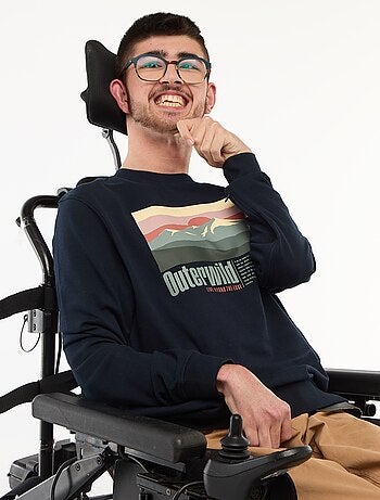 Sweatshirt de moletão com estampado - coleção fácil de vestir