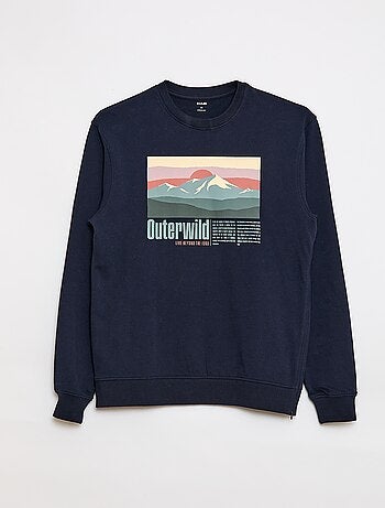 Sweatshirt de moletão com estampado - coleção fácil de vestir