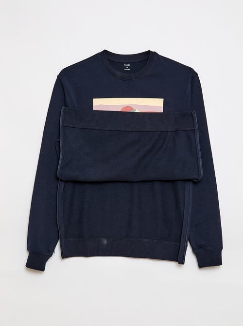 Sweatshirt em moletão com estampado - Fácil de Vestir - Kiabi