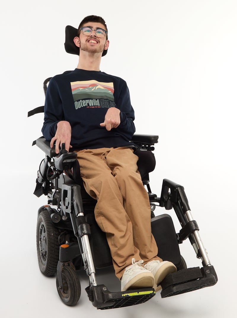 Sweatshirt em moletão com estampado - Fácil de Vestir Azul - Kiabi