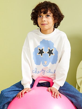 Sweatshirt em moletão com estampado - Grafik Edition