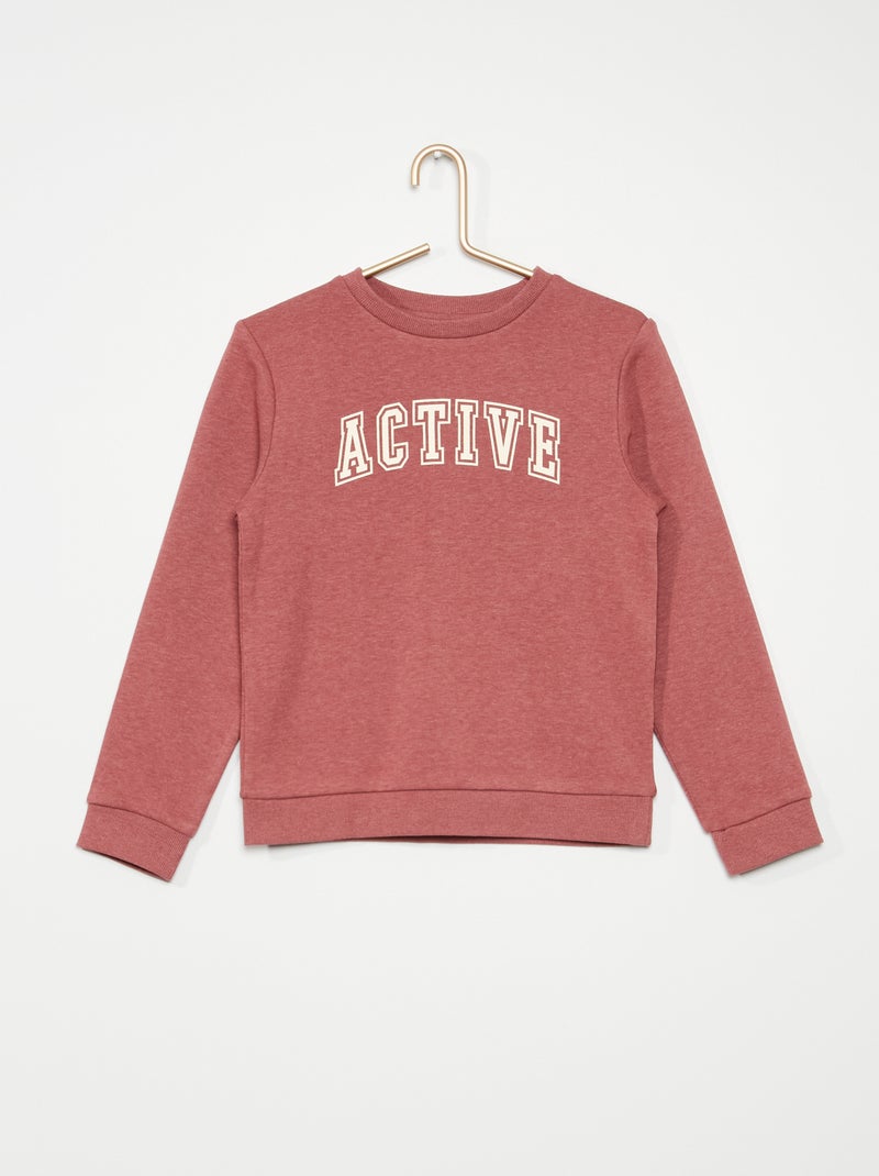 Sweatshirt em moletão com estampado  - Mista ROXO - Kiabi