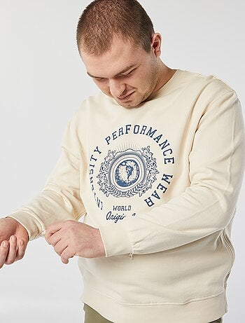 Sweatshirt em moletão com estampado - So Easy