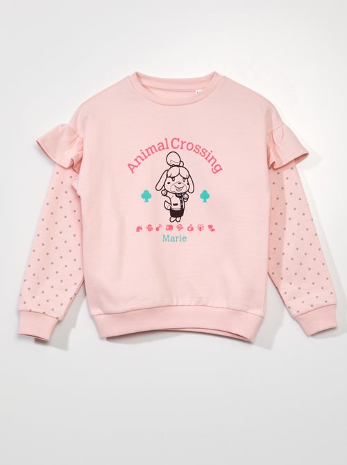 Sweatshirt em moletão com estampado 'Animal Crossing' - Kiabi