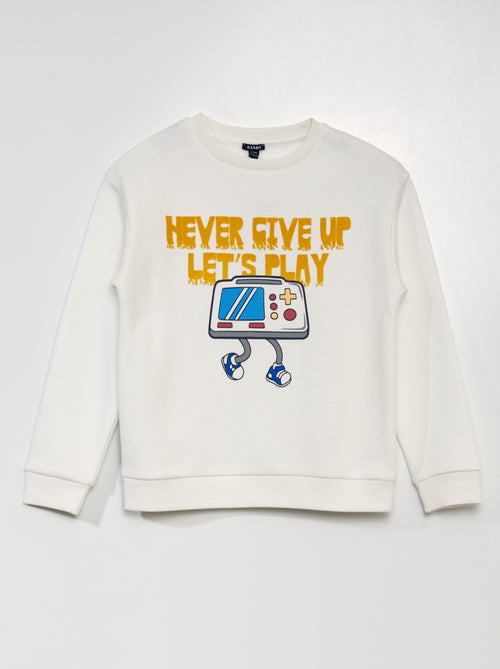 Sweatshirt em moletão com estampado - Kiabi