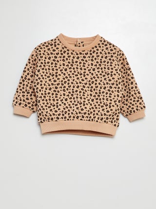 Sweatshirt em moletão com estampado