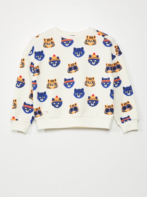 Sweatshirt em moletão com estampado - Kiabi