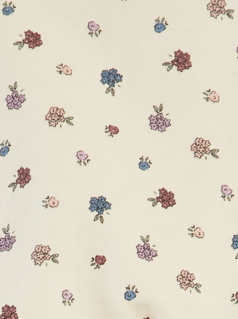 Sweatshirt em moletão com estampado BRANCO - Kiabi