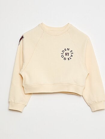 Sweatshirt em moletão com estampado