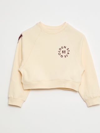 Sweatshirt em moletão com estampado