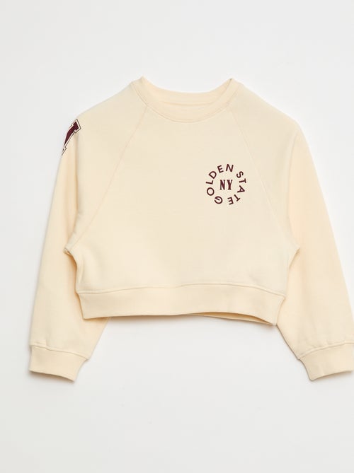 Sweatshirt em moletão com estampado - Kiabi