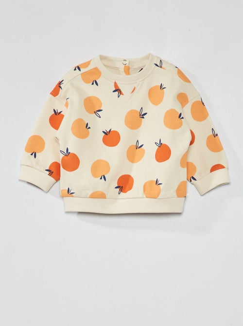 Sweatshirt em moletão com estampado - Kiabi