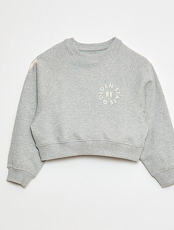 Sweatshirt em moletão com estampado