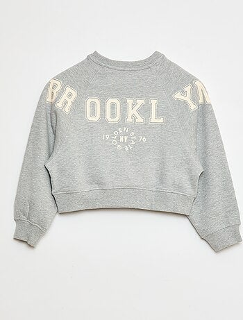 Sweatshirt em moletão com estampado