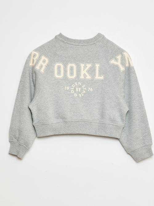 Sweatshirt em moletão com estampado - Kiabi