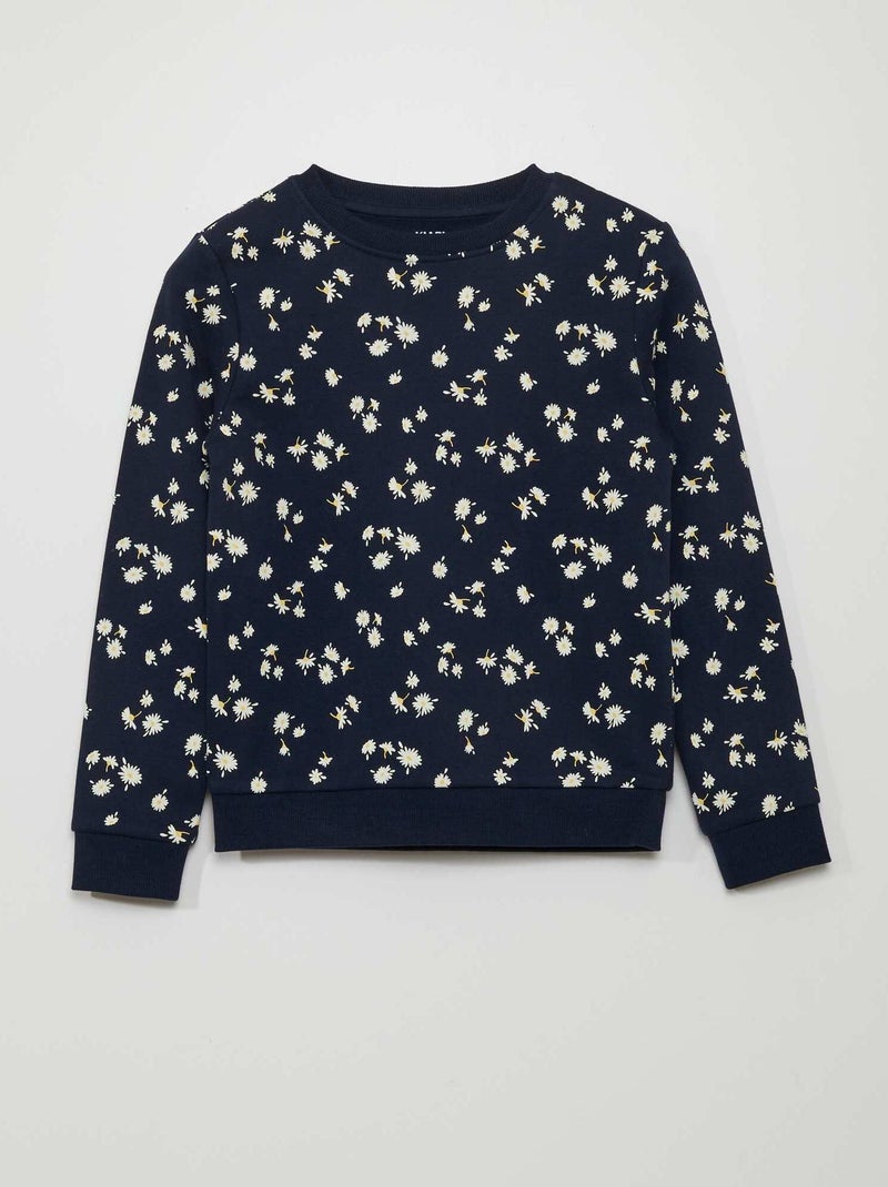 Sweatshirt em moletão com estampado de fantasia AZUL - Kiabi