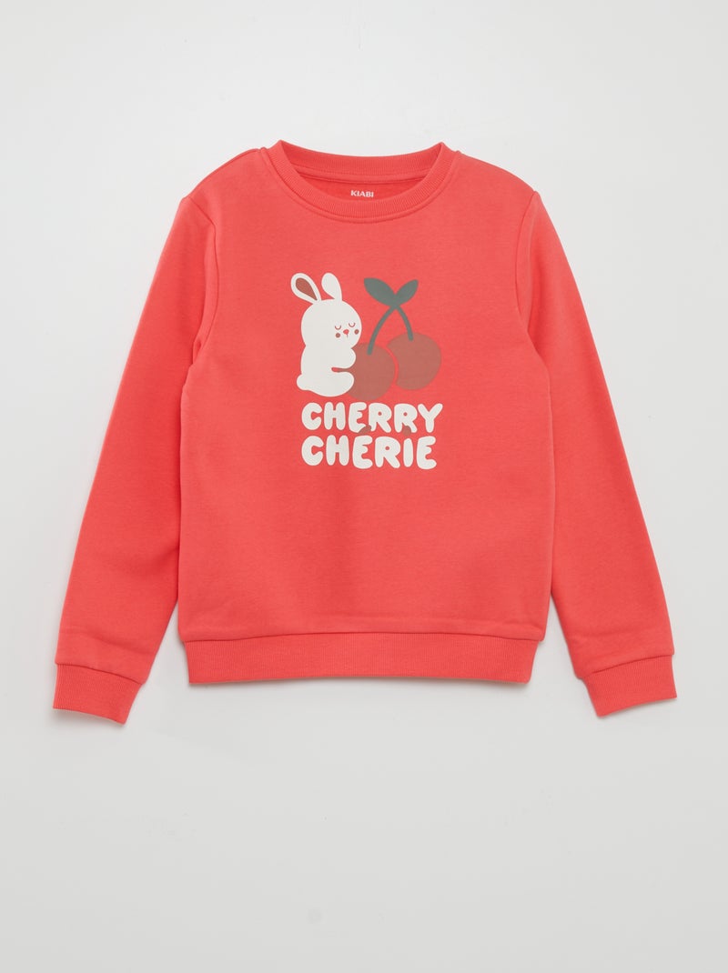 Sweatshirt em moletão com estampado de fantasia ROSA - Kiabi