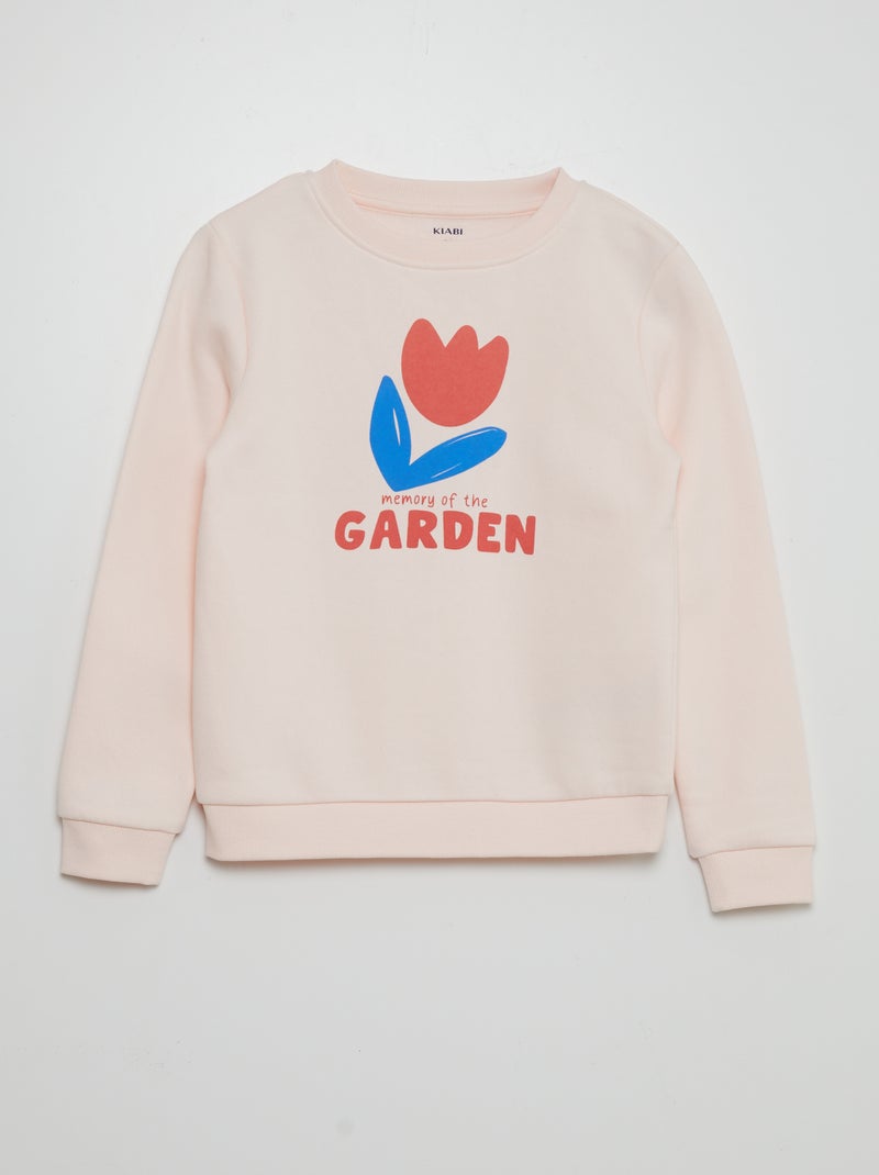Sweatshirt em moletão com estampado de fantasia ROSA - Kiabi
