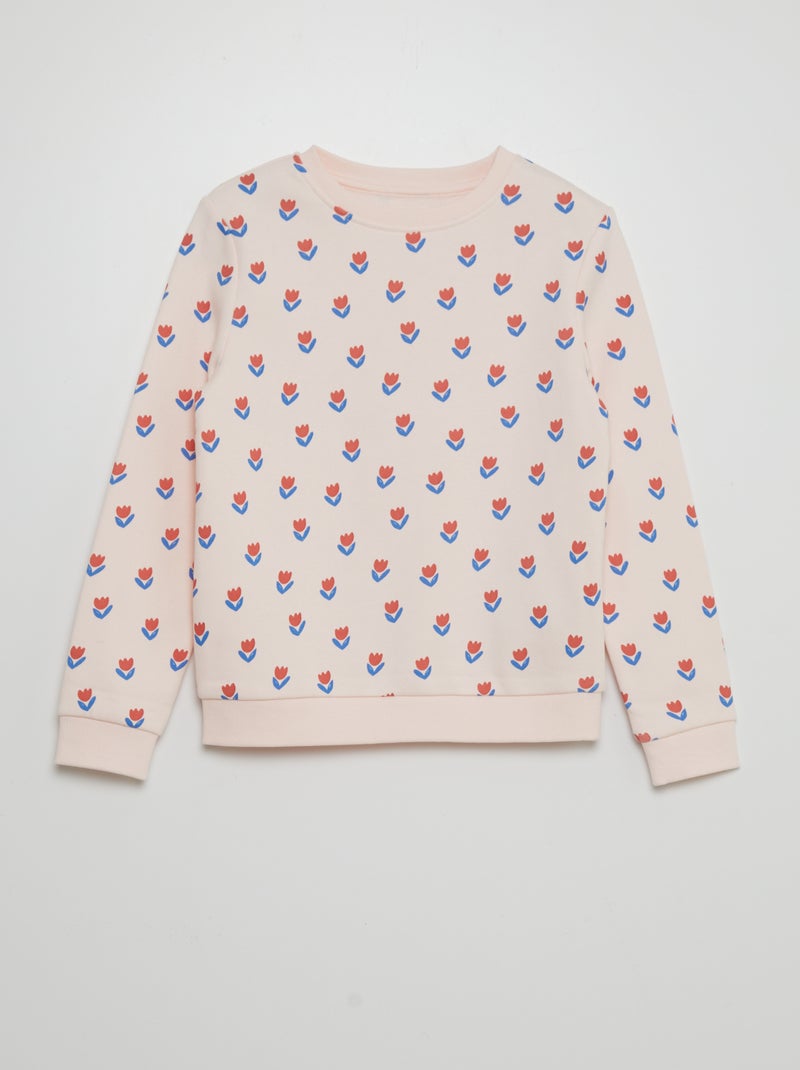 Sweatshirt em moletão com estampado de fantasia ROSA - Kiabi