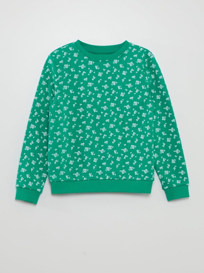 Sweatshirt em moletão com estampado de fantasia VERDE - Kiabi