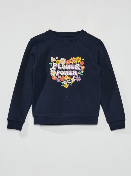 Sweatshirt em moletão com estampado fantasia - Kiabi