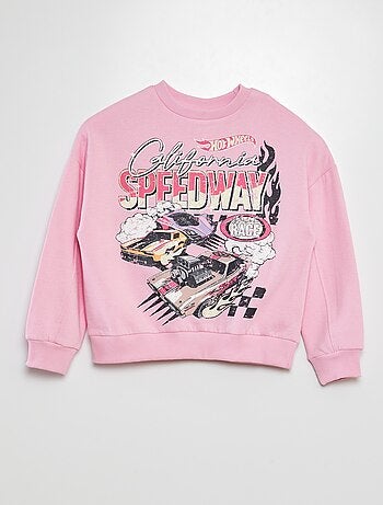 Sweatshirt em moletão com estampado 'Hot Wheels'
