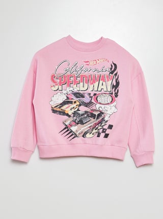 Sweatshirt em moletão com estampado 'Hot Wheels'