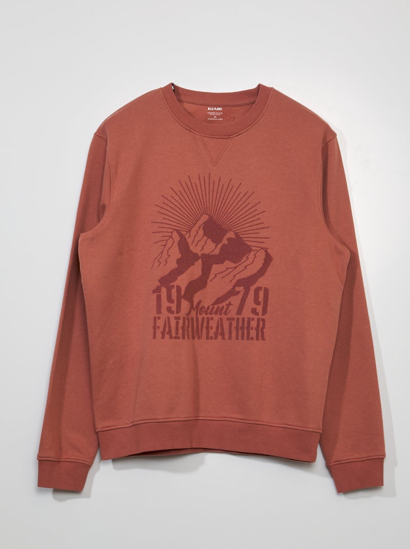 Sweatshirt em moletão com estampado ROSA - Kiabi