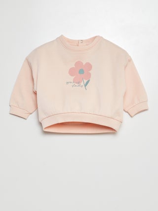 Sweatshirt em moletão com estampado
