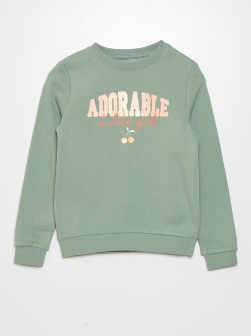 Sweatshirt em moletão com estampado - Kiabi