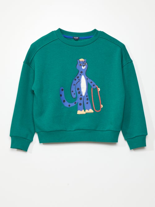 Sweatshirt em moletão com estampado - Kiabi