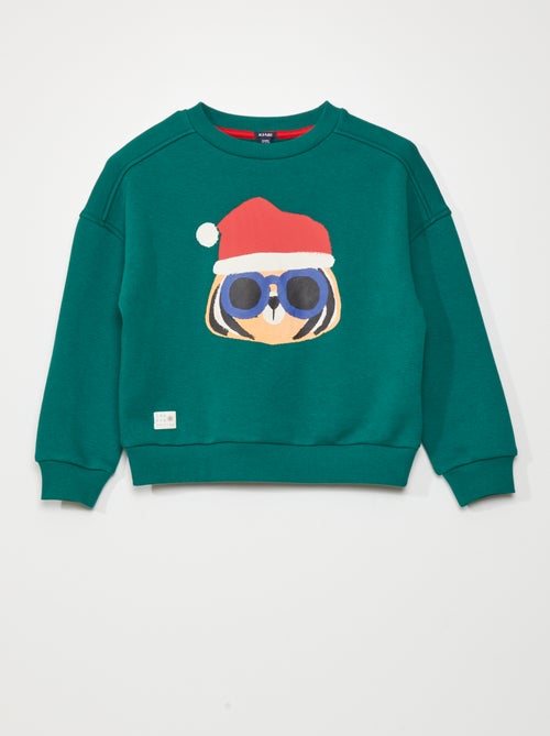 Sweatshirt em moletão com estampado - Kiabi